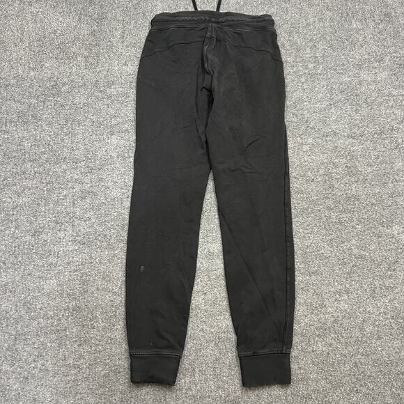 Lululemon Pants Women’s 4 Black Jogger Sweatpants Stretch Cuffed Athletic Logo - Picture 3 of 13